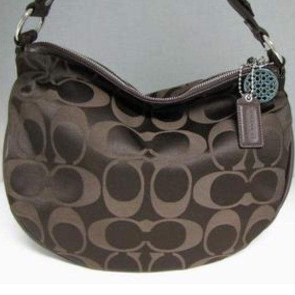 AUTHENTIC COACH 13642 ALI SIGNATURE SATEEN HOBO - Picture 3 of 8